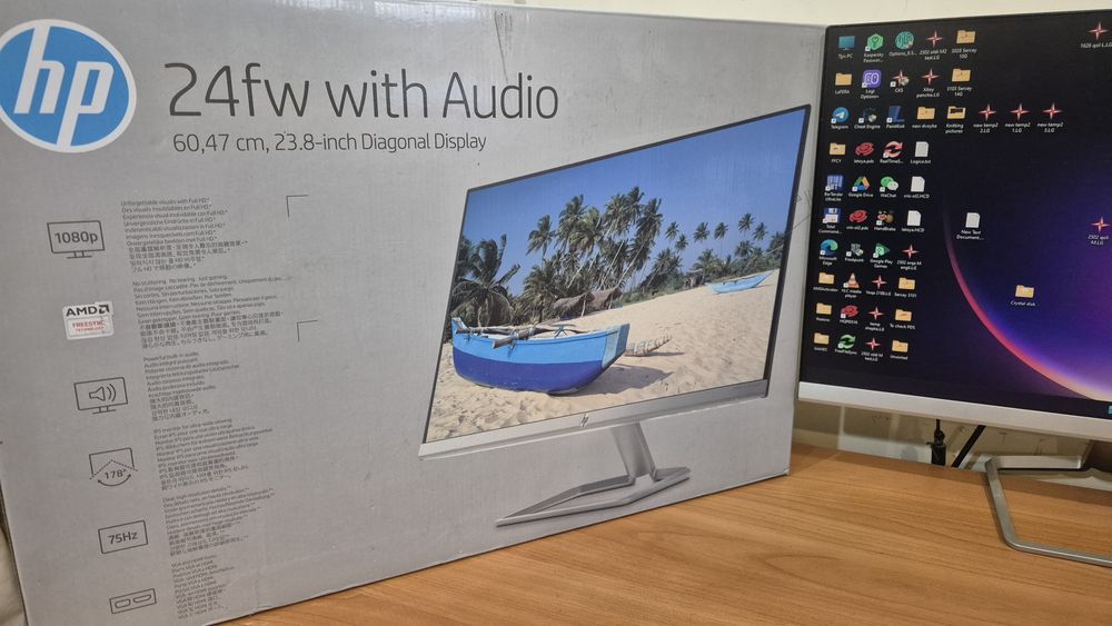 HP 24FW monitor FHD 75Hz audio
