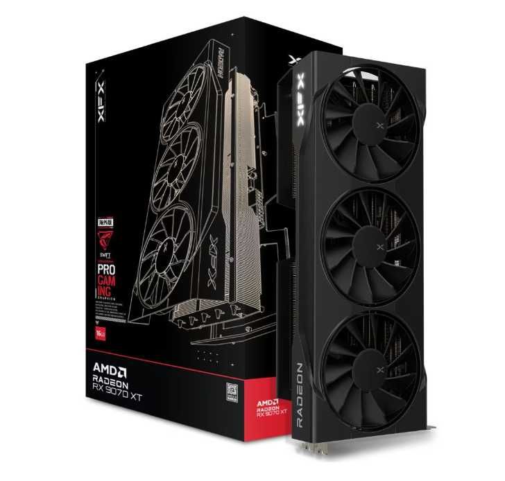 Placa video XFX Swift AMD Radeon RX 9070XT Triple fan Gaming Edition, 16GB GDDR6, 256-bit
