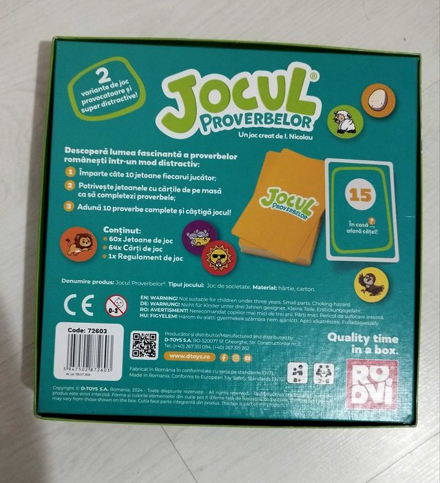 Joc societate - Jocul proverbelor