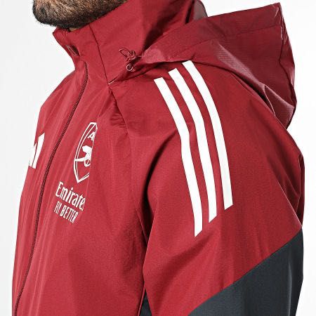 Мъжко горнище / яке : Adidas Sportswear Arsenal Zipped Hooded Jacket Bordeaux Charcoal Grey XXL