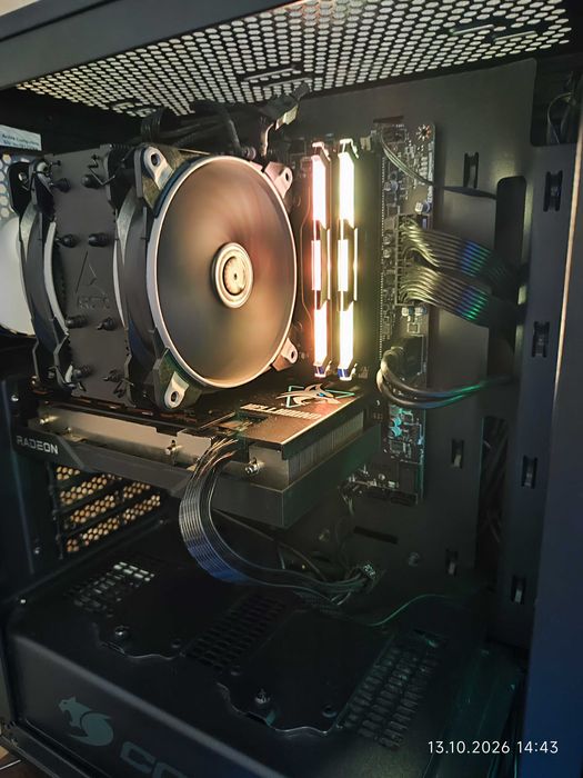Геймърски Intel i5 14400F, RX 6600 8GB, RAM 16GB DDR4 3466, SSD 512GB NVME
