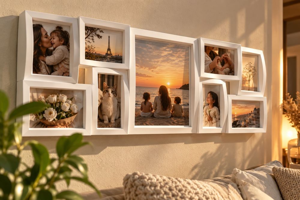 Фоторамка-коллаж на стену