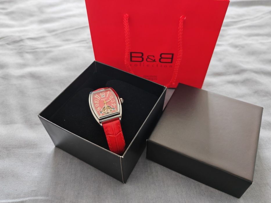 Ceas de dama automatic Ingersoll Open Heart rosu