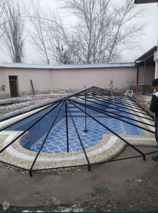 Baner  xizmati bassen tent ustonovka банер хизмати бассейн тент устано