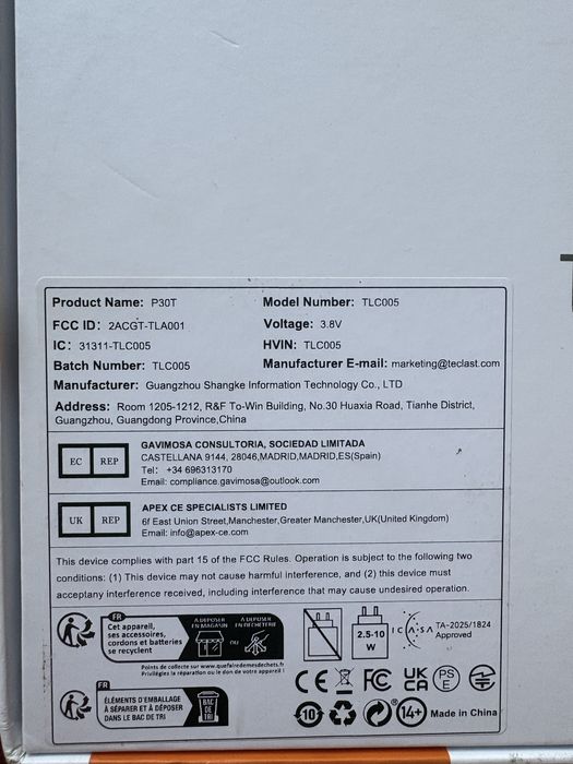 Планшет Teclast P30T + полный набор
