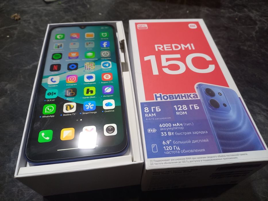 Redmi 15C ideal tiniq 128GB hotirasi 2 sim karta imeyka bo'gan
