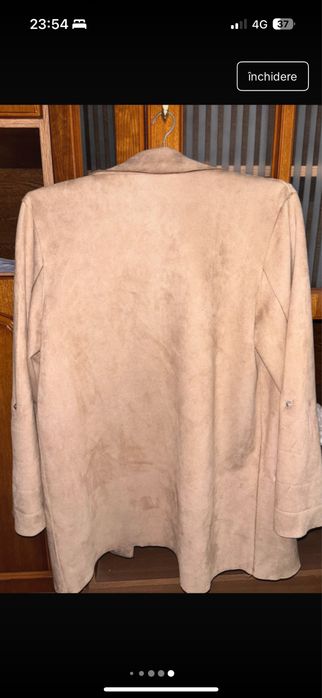 Sacou catifea crem Pull & Bear M | perfect toamnă