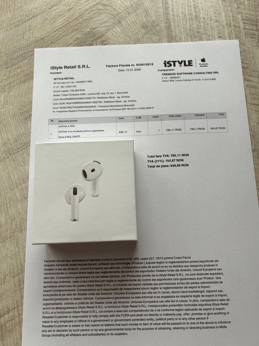 AirPods 4 ANC funcții valabile