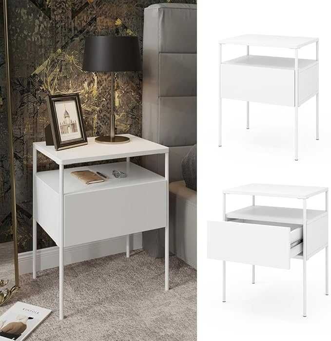 Нощно шкафче Vicco Mira, бяло, 40 х 50 см