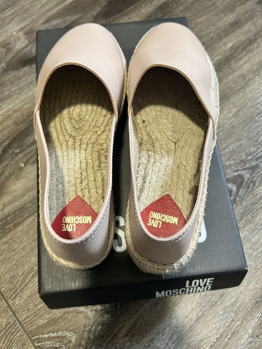 Espadrile Love Moschino, piele, mărimea 35, noi