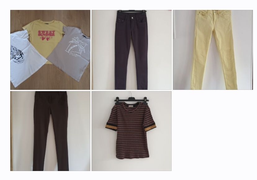 Lot haine fete XXS, stare f buna (tricouri si pantaloni)
