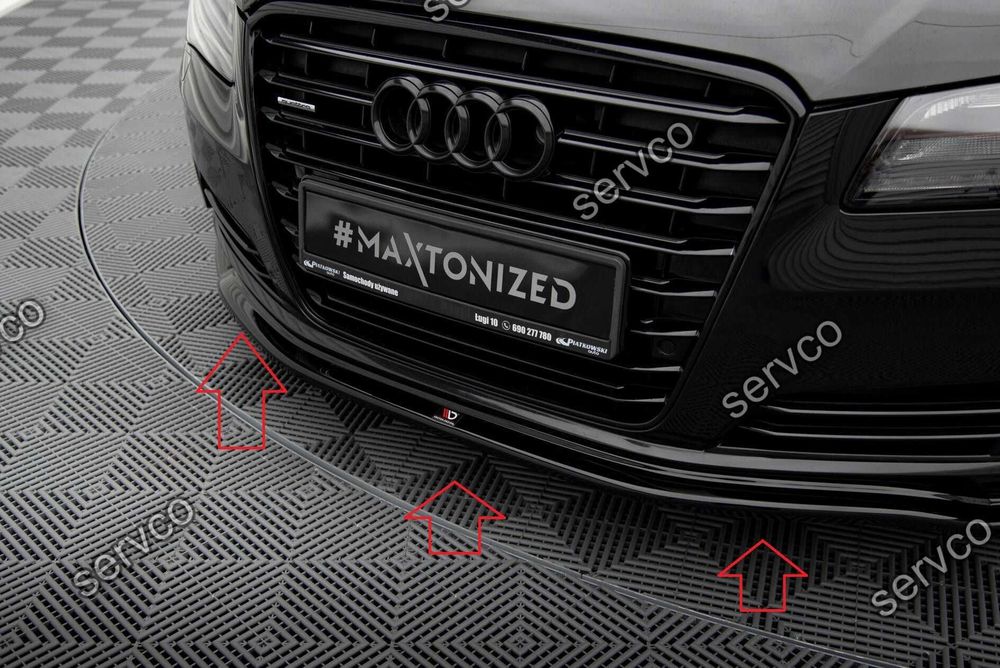 Pachet Set Splitter Exterior Lip Prelungiri Body kit tuning Audi A8 D4 2009-2013 v6 - Maxton Design