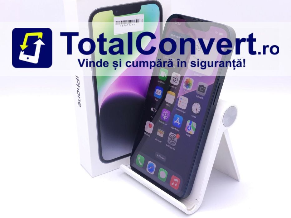 Apple iPhone 14 128GB Black 6GB Single SIM, Garantie 24 luni | #D89613