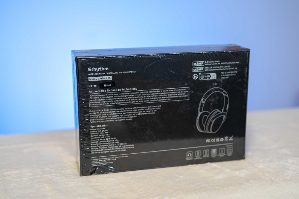 Srhythm NC25 - Casti ANC Active Noise Cancelling, Bluetooth 5.0