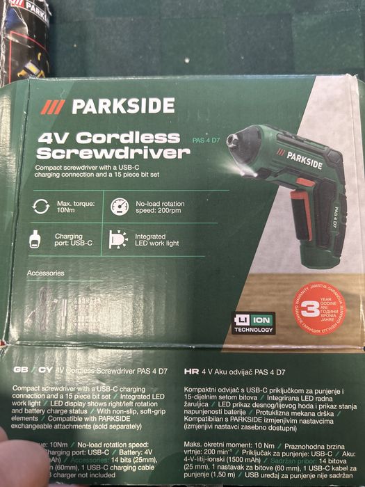 Акумулаторна отвертка parkside