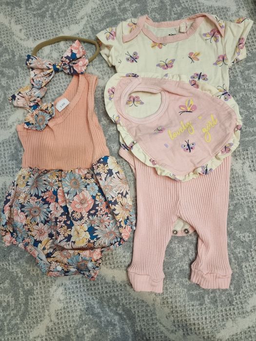 Lot hainute bebe fetita marimea 62, 6 piese, 0-3luni