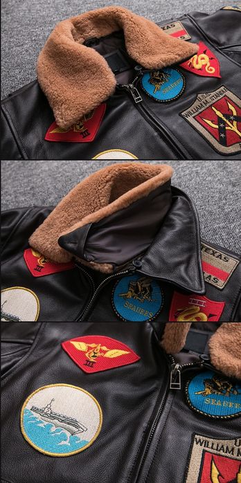 Куртка кожаная пилот