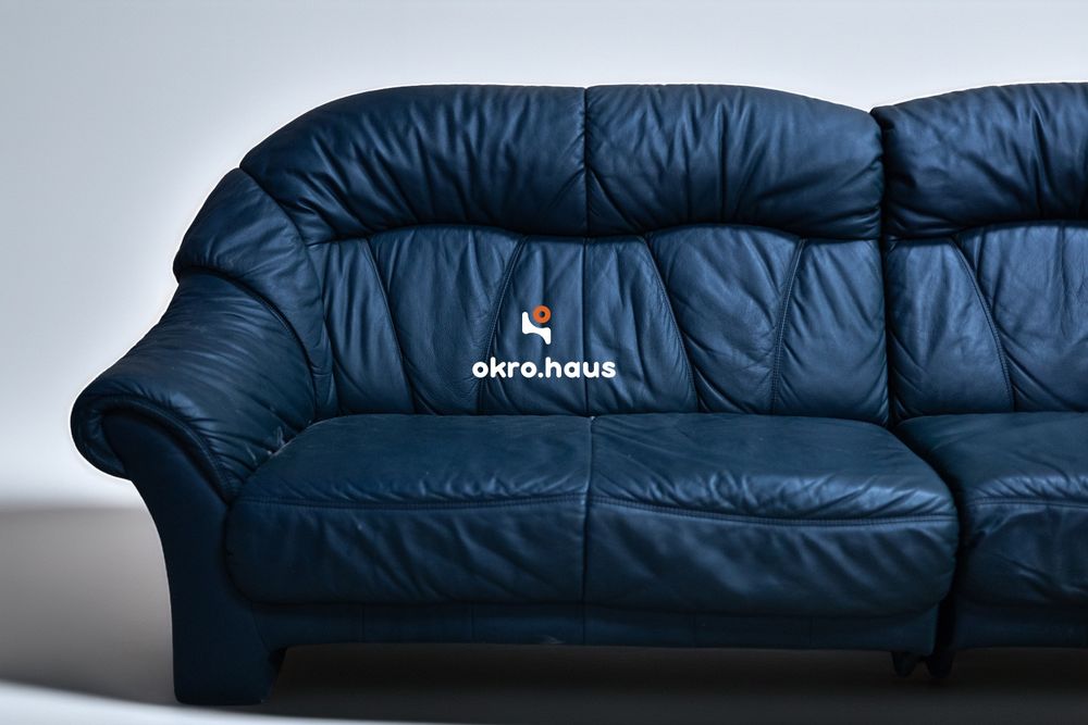 Colțar piele albastru