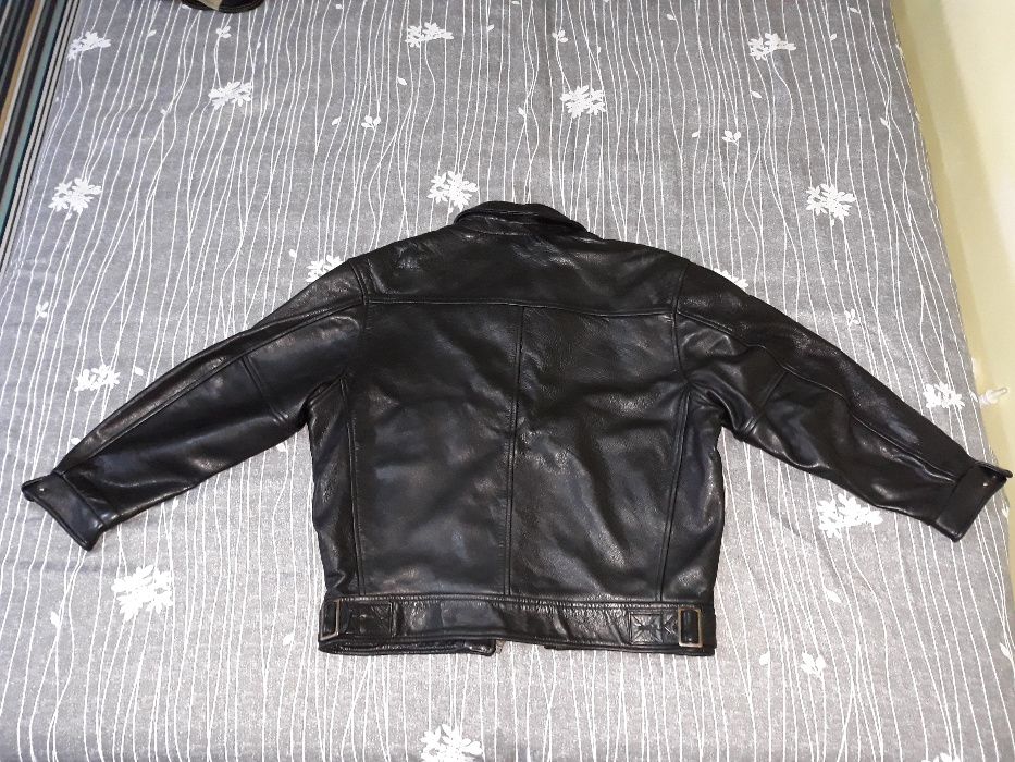 Geaca (moto) piele naturala, foarte groasa, ca noua, unisex