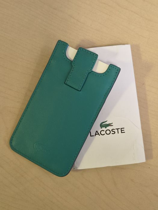 Оригинален кожен кардхолдер Lacoste (калъф за карти) – Двулицев / Нов