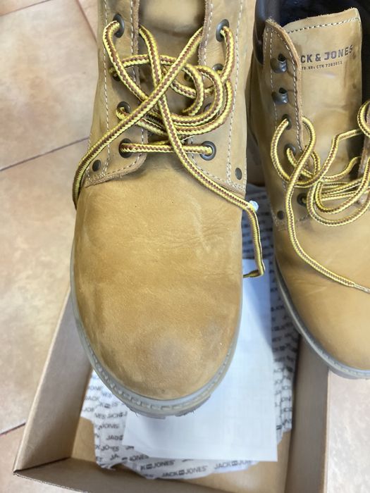 Ghete bocanci Jack & Jones galbeni piele