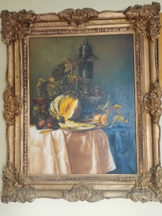 Picturi în ulei pe panza rama lemn aurit