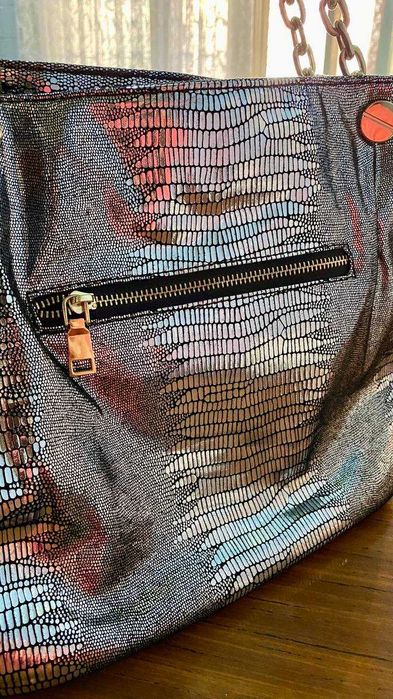 Сумка серебряная вместительная_СКИДКИ