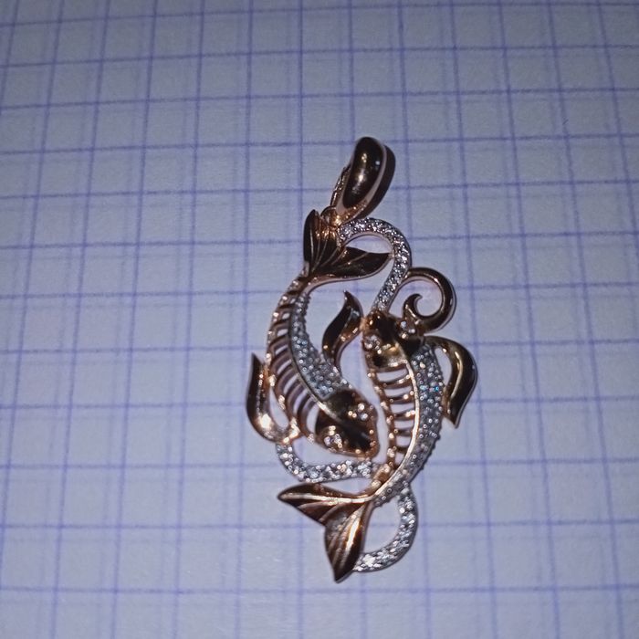 Подвеска " Рыбы " , 585 проба