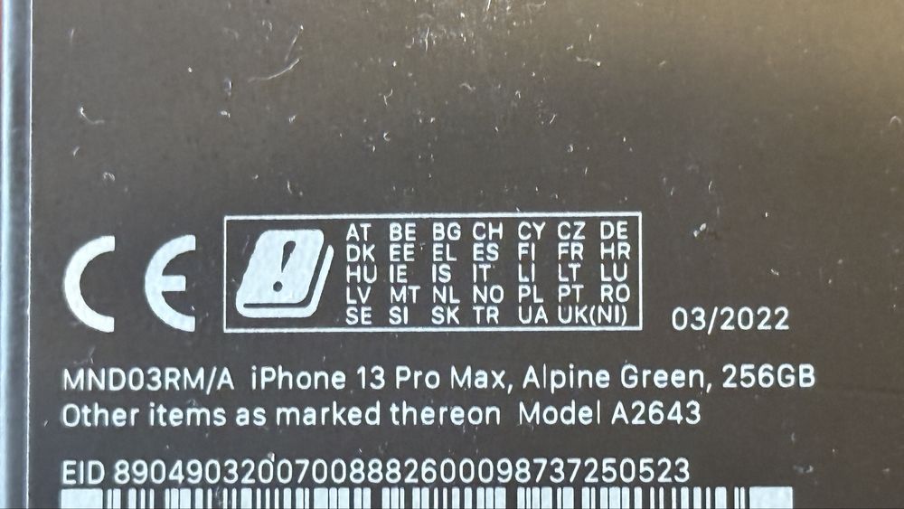 Cutie Iphone 13 pro max alpine green 256gb