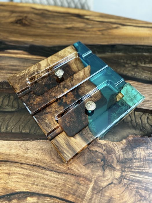 Пепелник за пури и цигари от Уникален Американски Орех | Подарък