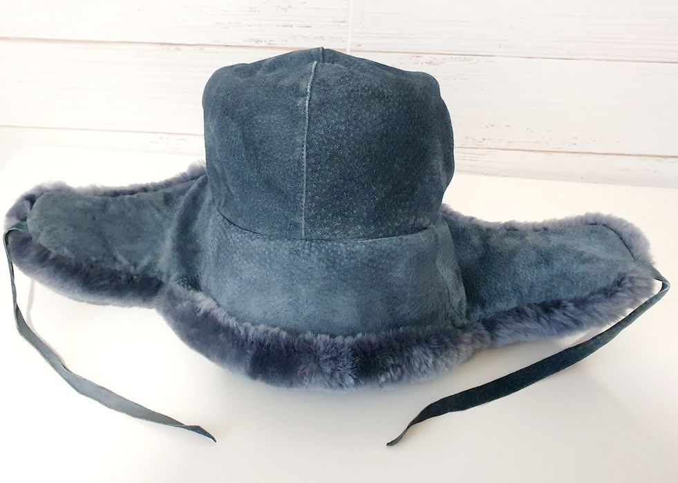 caciula ruseasca blana si piele naturala marimea 55cm sau S demo