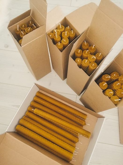 Lumânări din ceară naturală de albine