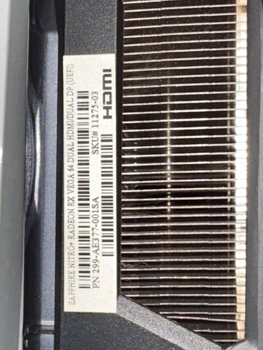 Sapphire Nitro+ RX Vega 64 8GB – мощна гейминг видеокарта