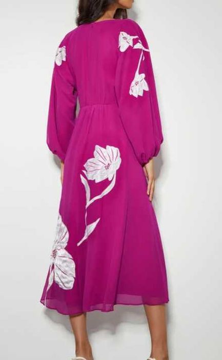 Рокля с флорални апликации Monsoon, размер UK 18