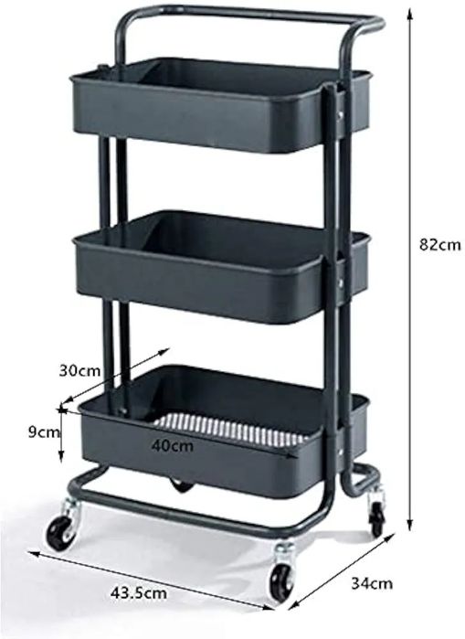Тележка кухонная на колёсах, 3-4 ярусная.