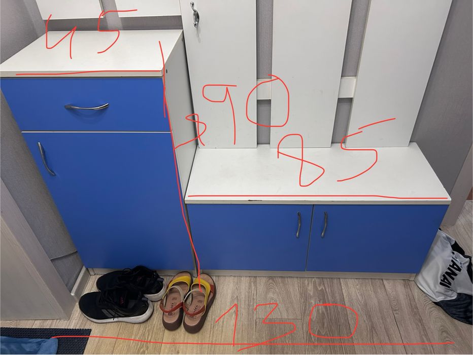 Прихожая бело-синия