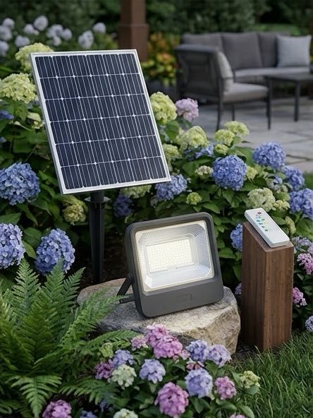Proiectoare Solare 600W / 800W / 1000W Innova Cyborg Senzor Miscare & Lumina, Kit Instalare, Telecomanda