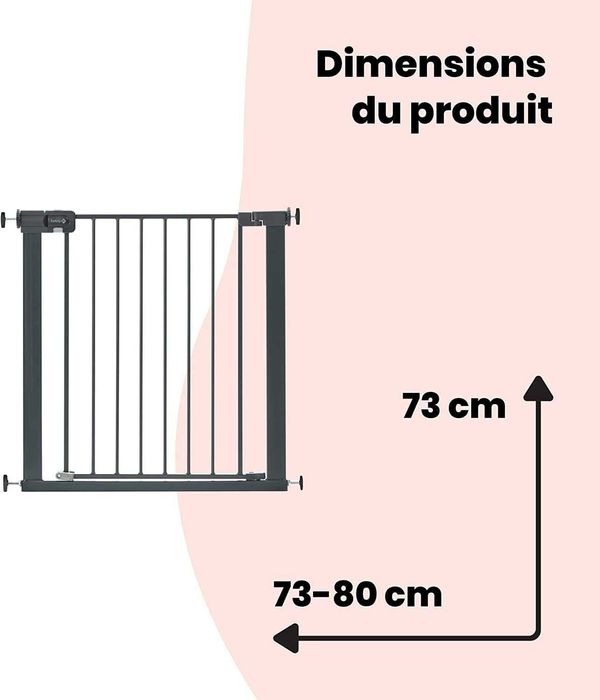 Portita de siguranță pentru copii Safety 1st Easy Close, 73-80 cm,gri