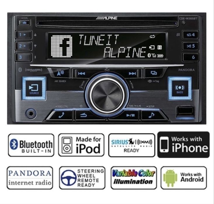 Магнитафон Alpine-W296BT