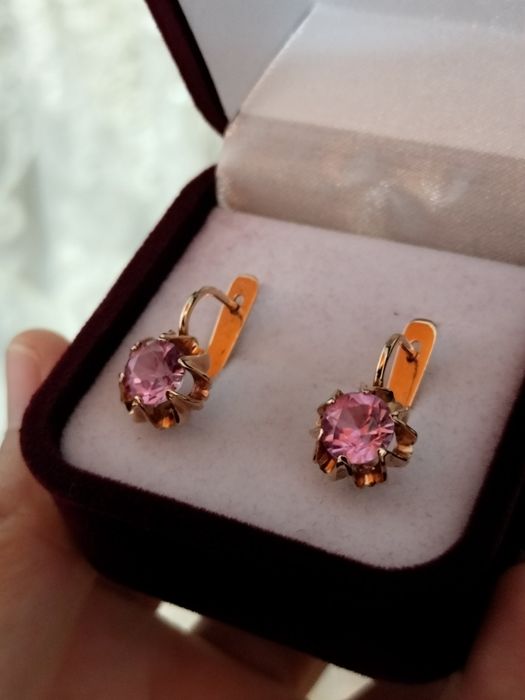 Советские серьги 583 пробы