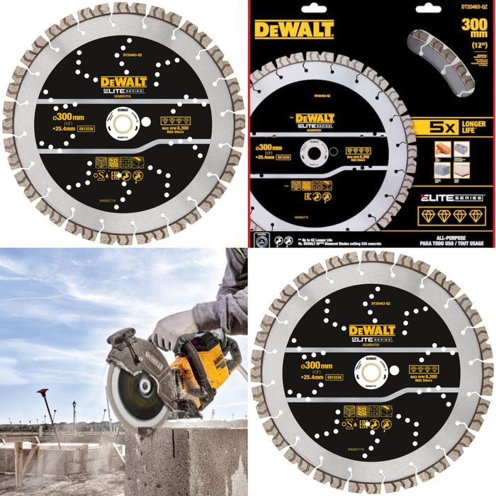 Диамантен диск за камък, бетон и тухли DeWALT DT20463, 300 x 25.4 мм