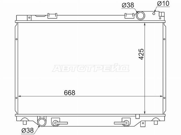Радиатор охлаждения двигателя  Toyota Estima