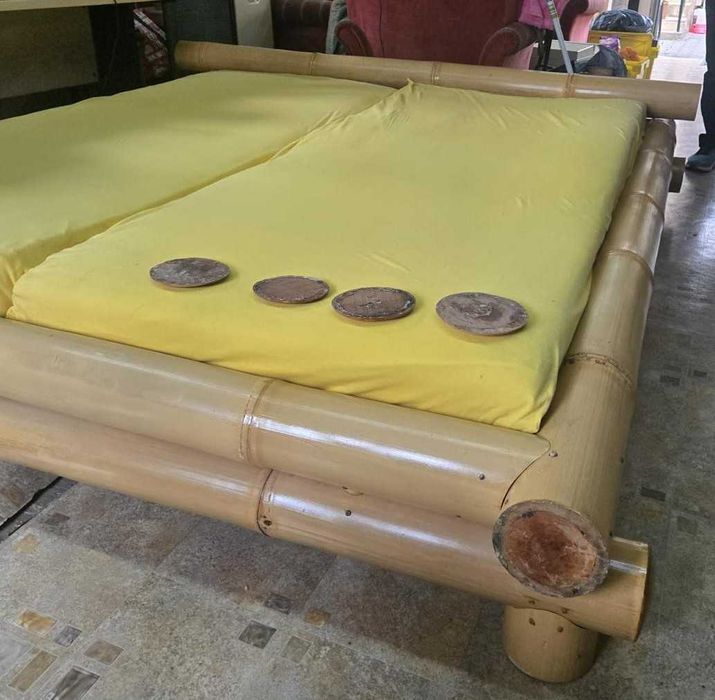 Pat bambus cu saltea