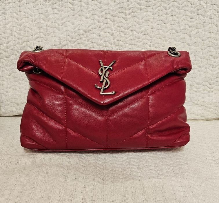 Geanta YSL din piele rosie