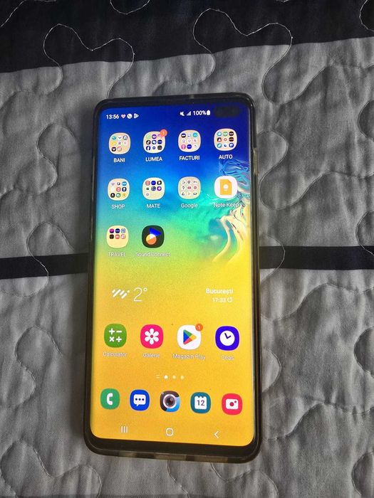 Samsung Galaxy S10 Plus Dual Sim Prism Black, 128 GB, ca nou