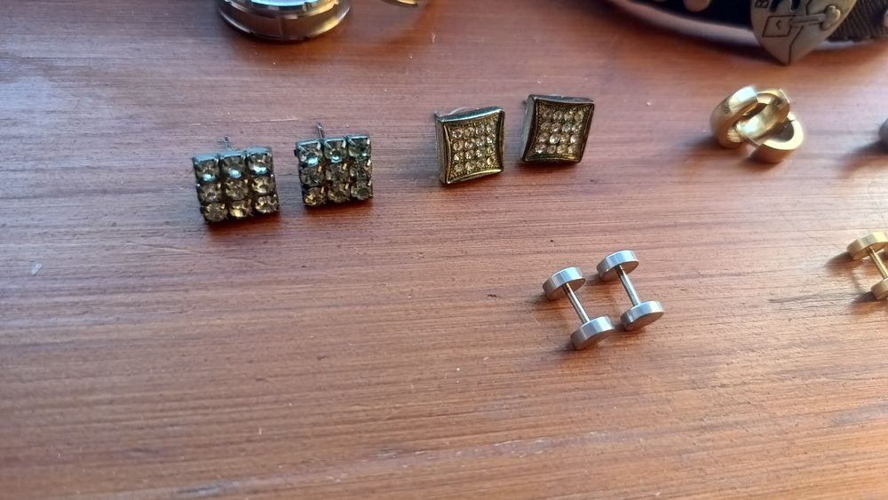 Аксесоари, обеци, пръстен и кожена гривна "Best Friends"