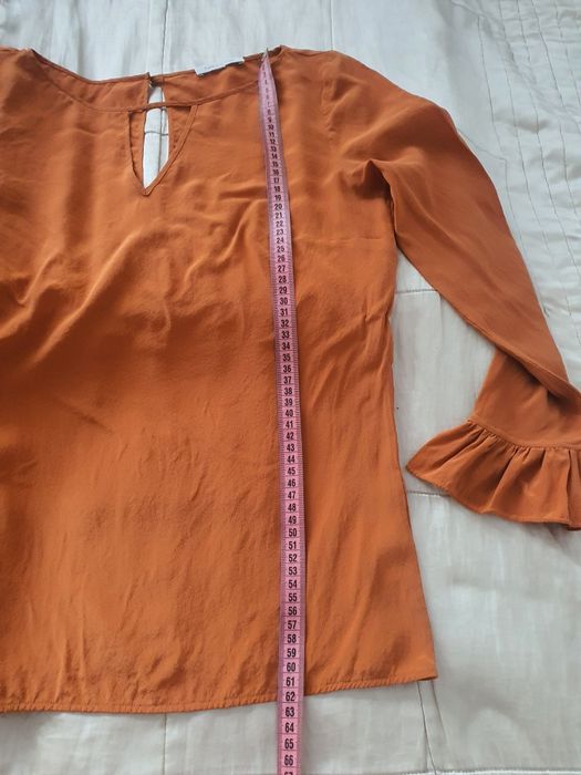 Cămașă Patrizia Pepe 100% mătase naturală M XS S premium designer Italia bluza dama, volanenoua