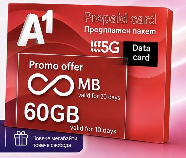 НОВО 60GB! СИМ карти за мобилен интернет  за рутер бисквитка без лимит за 20 дни  интернет+60 GB за още 10 дни общо валидна за 30 дни