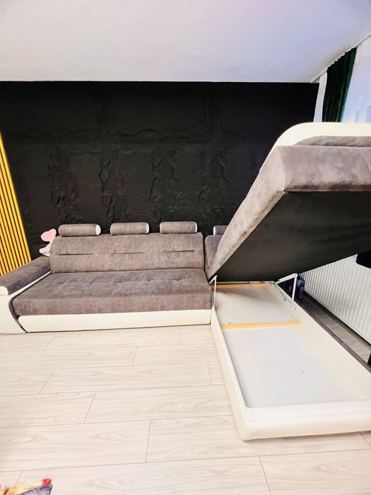 Vand coltar extensibil cu lada de depozitare