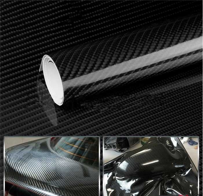 Фолио карбон гланц 7D - широчина 1.52м - черно